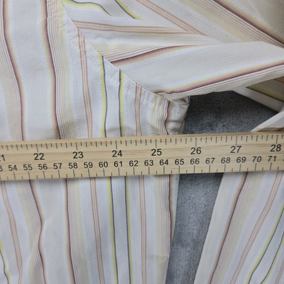 VTG Wrangler Western Long Sleeve Mens XL Pearl Snap Cowboy Y2K Pastel Stripe - Picture 4 of 5